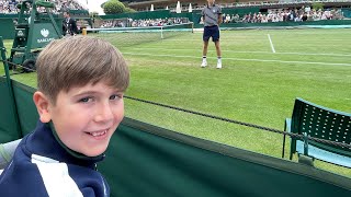 Kid challenges Mansour Bahrami teaming up with Marion Bartoli at Wimbledon Court 18