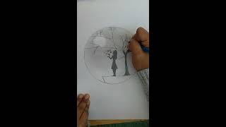 تعلم كيفية رسم بنت مع فراشات ? في ضوء القمر Learn how to draw a girl with butterflies in the moonl