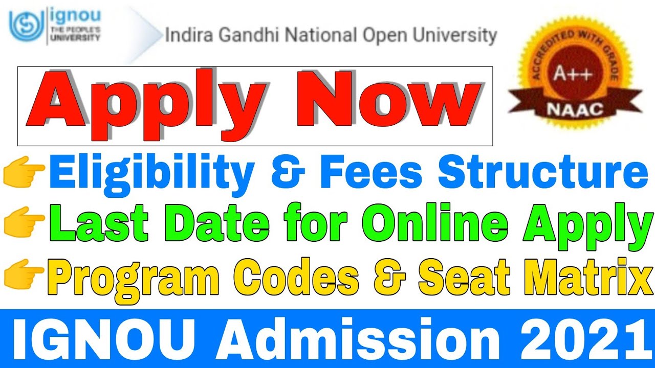IGNOU PG Admission 2021//ignou pg,ug,mphill,mba,phd Admission//last date for apply online ignou pg