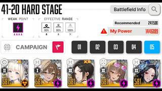 NIKKE - 41-20 Hard 1446k Power/40.03% Deficit - YouTube