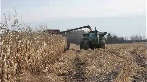 Caseih 2388 unloading on the go