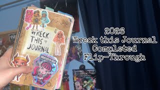 Wreck this Journal 2026 COMPLETED flip through