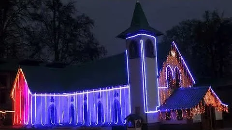 St Mary's Garrison Church illuminated ahead of Chr...