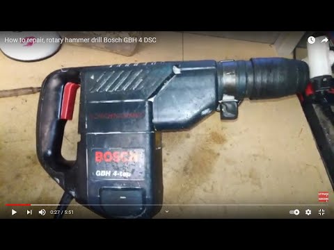 Video: Boorhamer Bosch (42 Foto's): Hoe Kies Je Een Professionele Accu-klopboormachine Met Een Stofzuiger? Hoe Demonteren En Repareren?