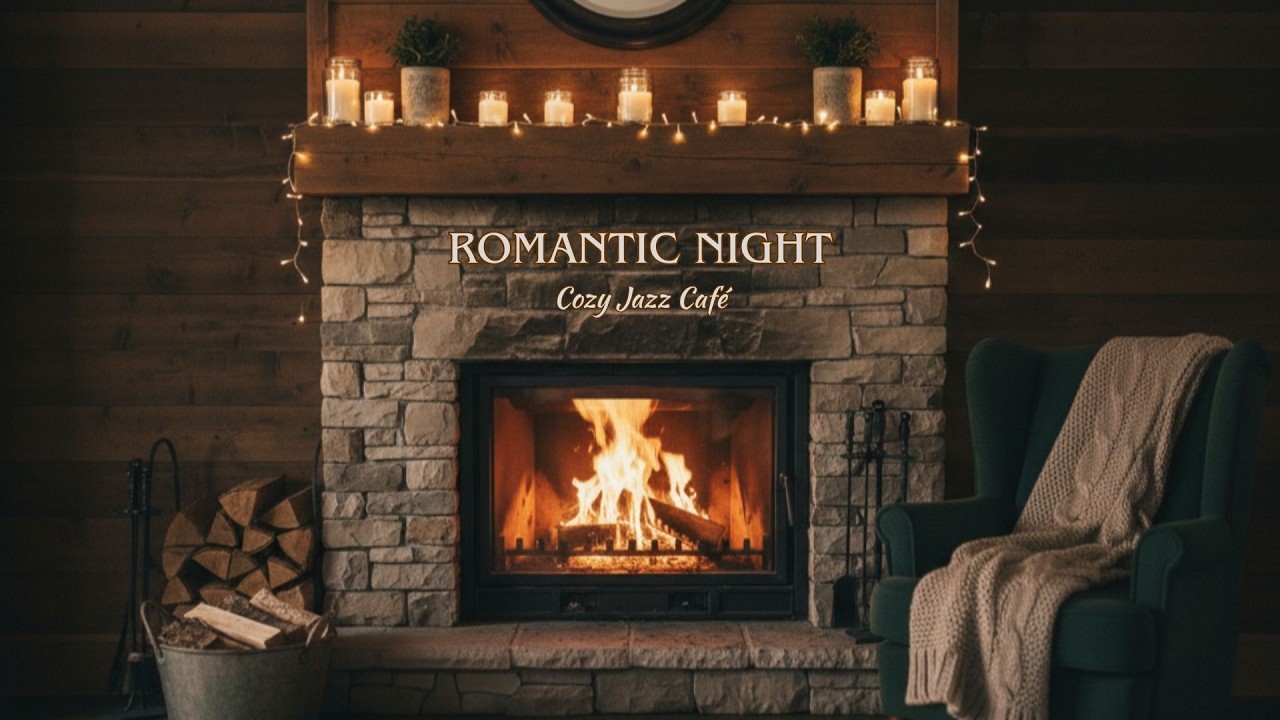 Late Night Jazz 🔥 Soft Fireplace & Chill Background Jazz for Relax & Sleep (1 Hour)