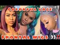 Colorful lace frontal wigs//❤️🧡💛💚💙💜