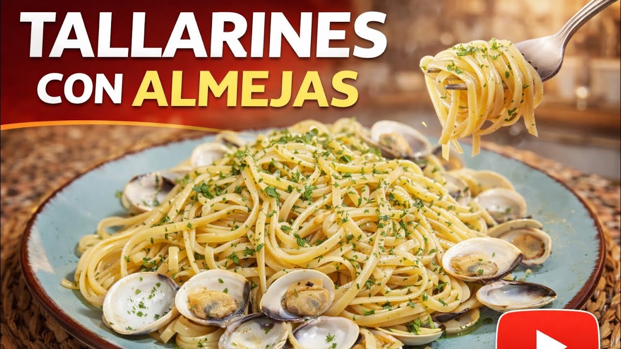 ¡Los MEJORES Tallarines con Almejas que probarás 🇮🇹 Fácil y Rápido! @lasrecetasdesusana 
