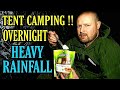 Camping in the rain, Solo tent camping in heavy rainfall using a whitehills tent.