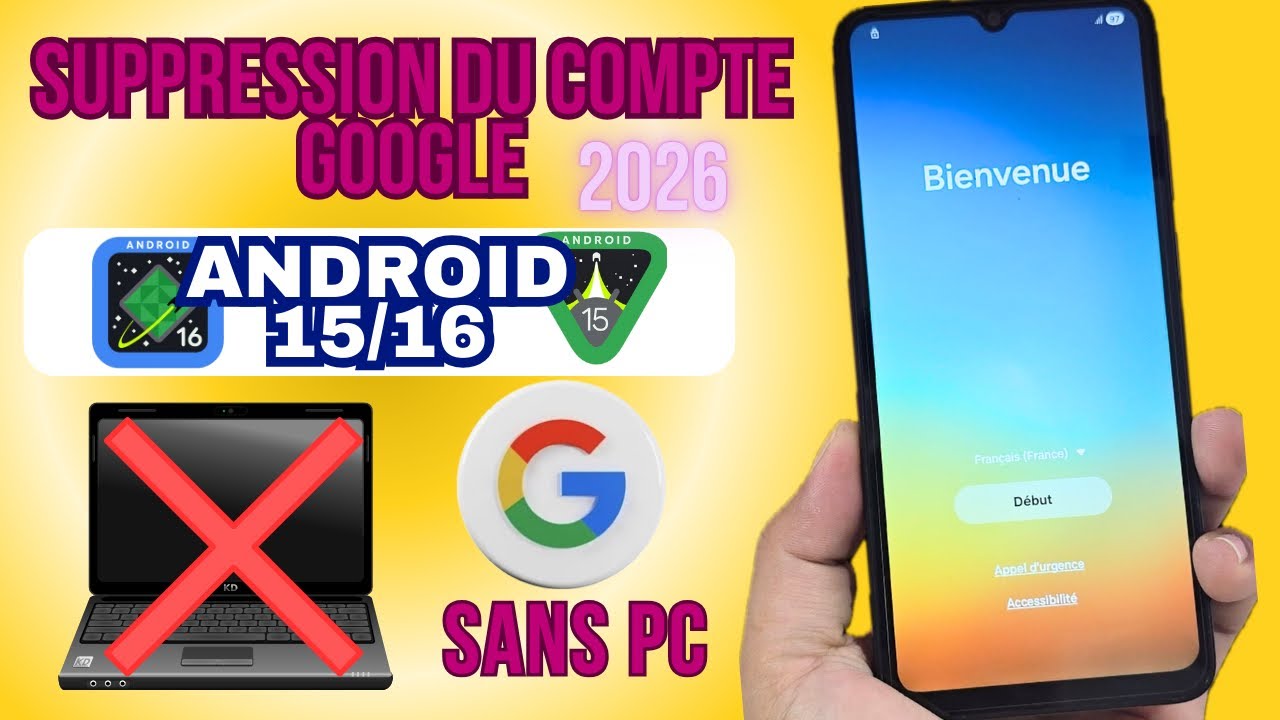 Contournement FRP Samsung sans PC, déverrouillage du compte Google, suppression Android 16