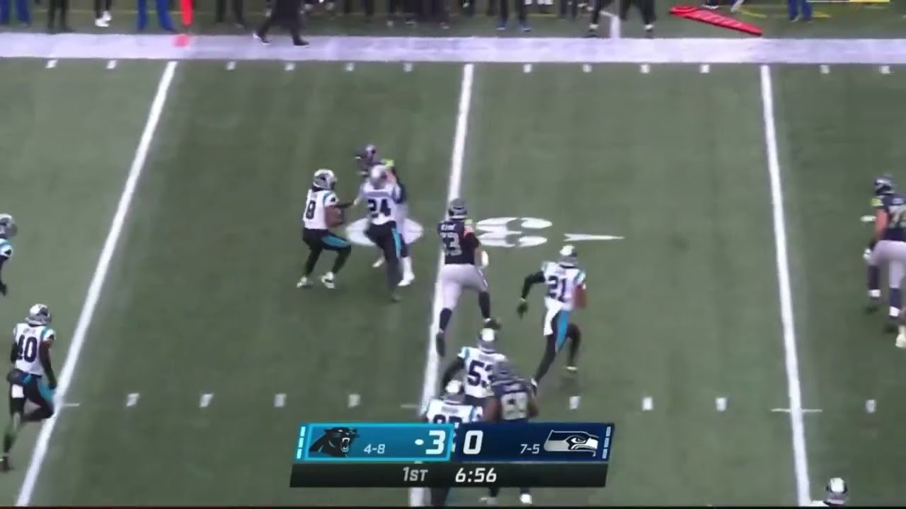 Geno Smith Throws Interception to Jaycee Horn | Panthers vs Seahawks