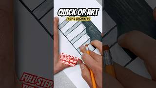 Easy Op Art 3D Hole !! Full Step by Step #mrschuettesart #art #opart #draw #drawing