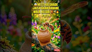 🐝 Mitti Ka Ghada Banane Wala Keeda! Part 4 | Potter Wasp Documentary | #PotterWasp #insects #shorts