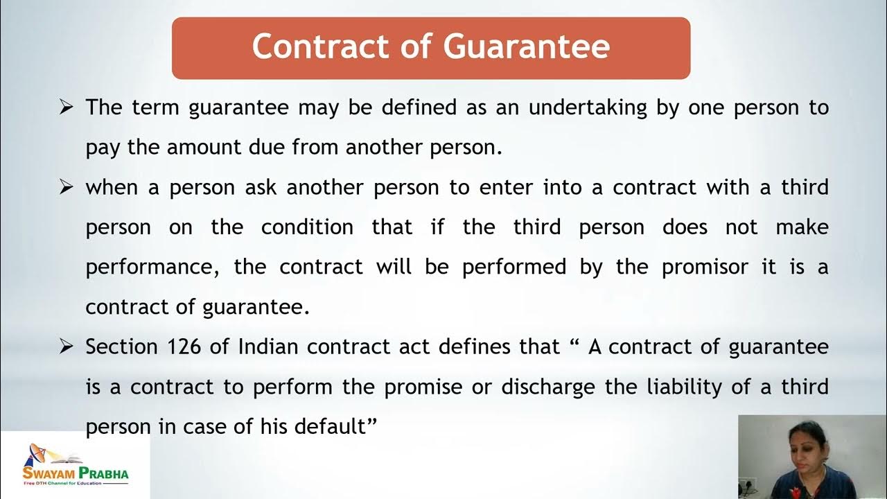 Contract of indemnity,rights of indemnity holder YouTube