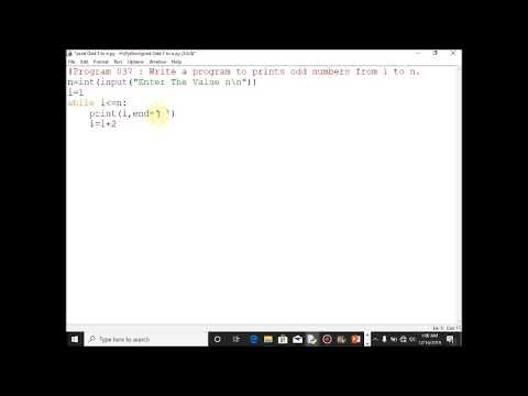 Write a program to print odd numbers from 1 to n. - YouTube
