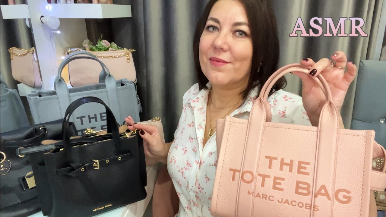 🥰 ASMR👜МОЯ КОЛЛЕКЦИЯ СУМОК👝2024/ Шепот, звуки кожи, мурашки😴/Marc Jacobs, Furla, Michael Kors, Guess