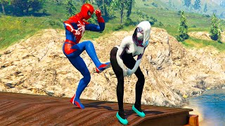 GTA 5 Water Ragdolls SPIDERMAN VS Spider-Girl GTA 5 Funny Moments, Euphoria Physics screenshot 1