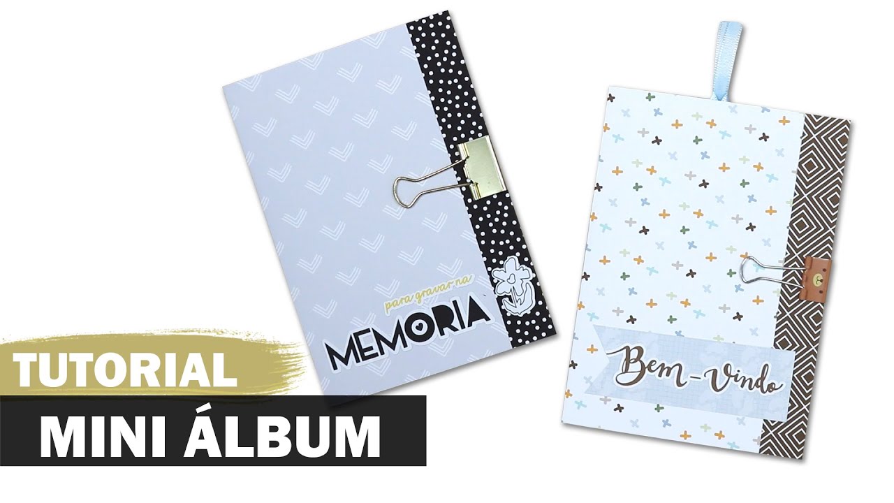 Como fazer um mini álbum com 1 folha A4 | Tutorial