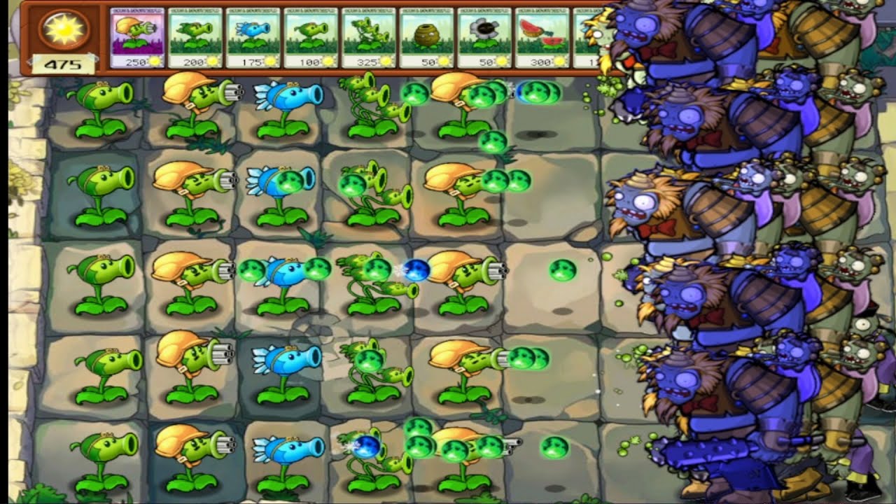 All Gatling Pea Vs 999 Zombies, Plants Vs.Zombies - YouTube