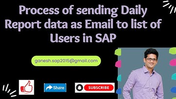 SAP Report as Daily Email to Users |  SAP Functional | Distribution List | SCOT | SM36 | Management