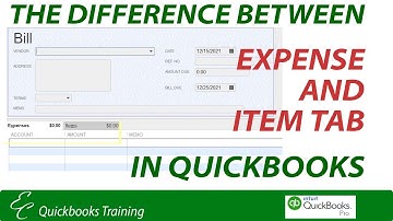 The difference between QuickBooks item and expense