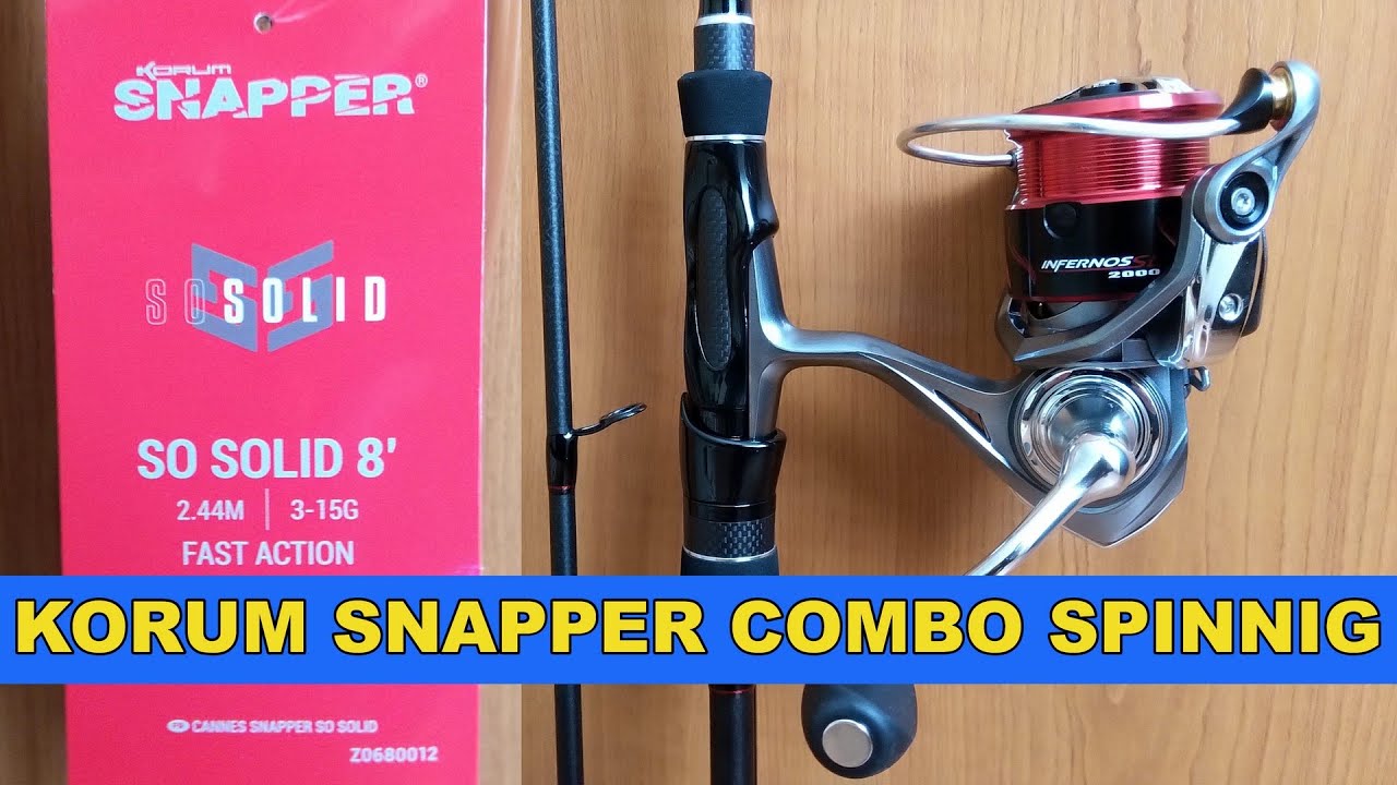 Combo Spinning Korum Snapper So Solid fast action & Korum Snapper Infernos  SL 2000 / Rods and Reel 
