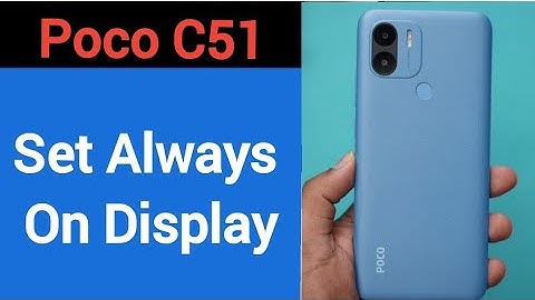 How to set always on display Poco C51, always on display kaise set karen