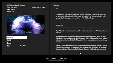 Skyrim SE Mod (XB1): Voidgate - A Simple Town Portal