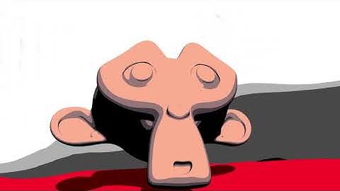 Mmmmm 2d Cel shader in blender #monkey #blender #3d #2d #celshading