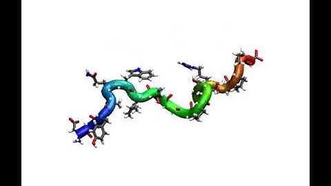 Trp cage folding from DESres trajectory