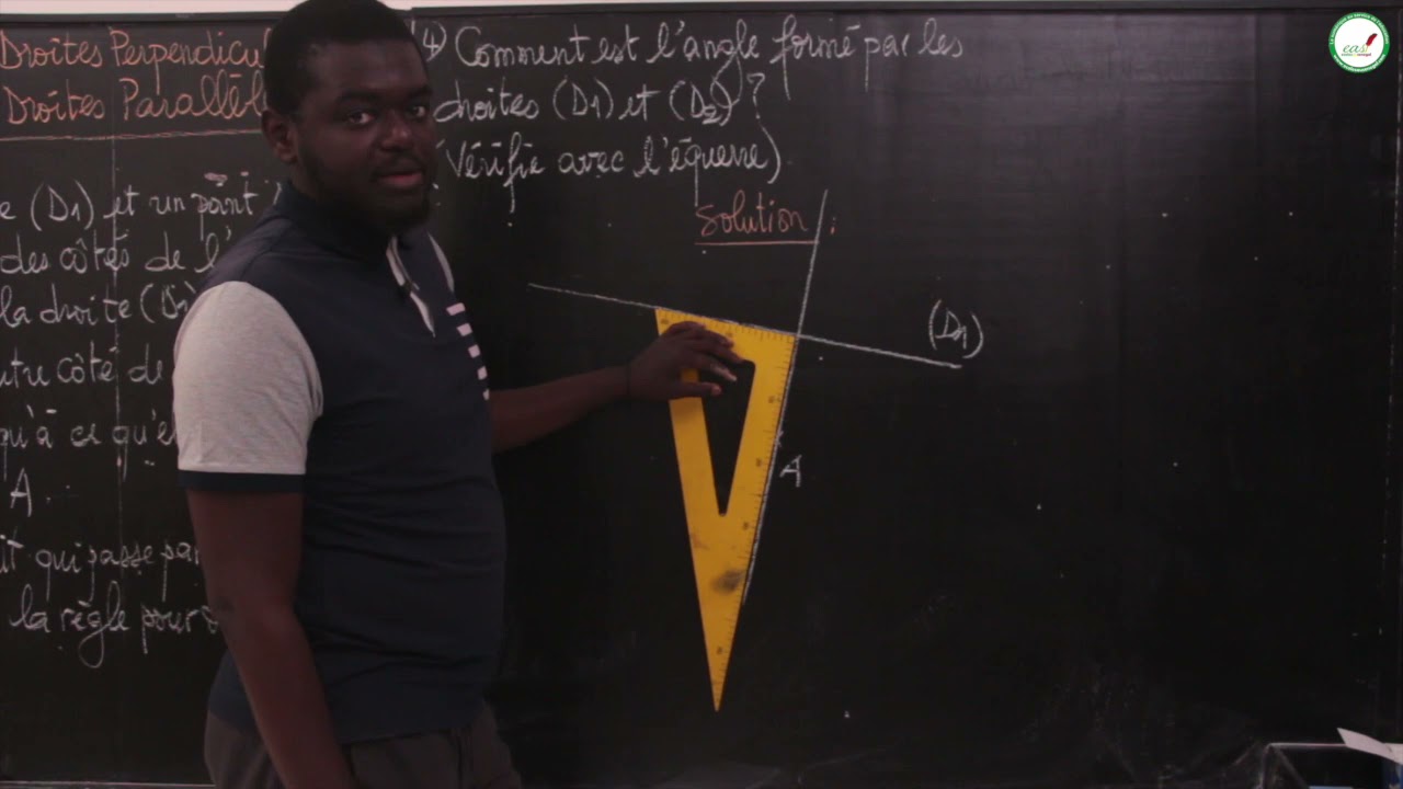 Cours - Sixième - Mathématiques : Droites perpendiculaires et droites parallèles / M. Gueye