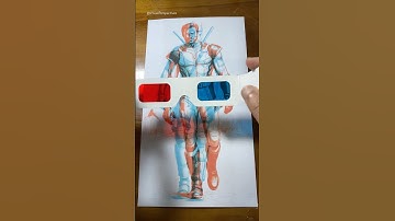 Deadpool and Wolverine #movie #perspective #wolverine #deadpool #drawing #sketch #painting #art