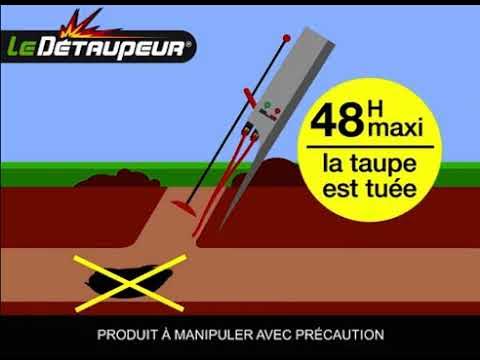 Piège anti-taupe Détaupeur, 1 piège et 4 rechages