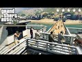 GTA 5 - Franklin, Lamar, Michael, Trevor, Ron and Wade's FIVE STAR COP BATTLE/ESCAPE