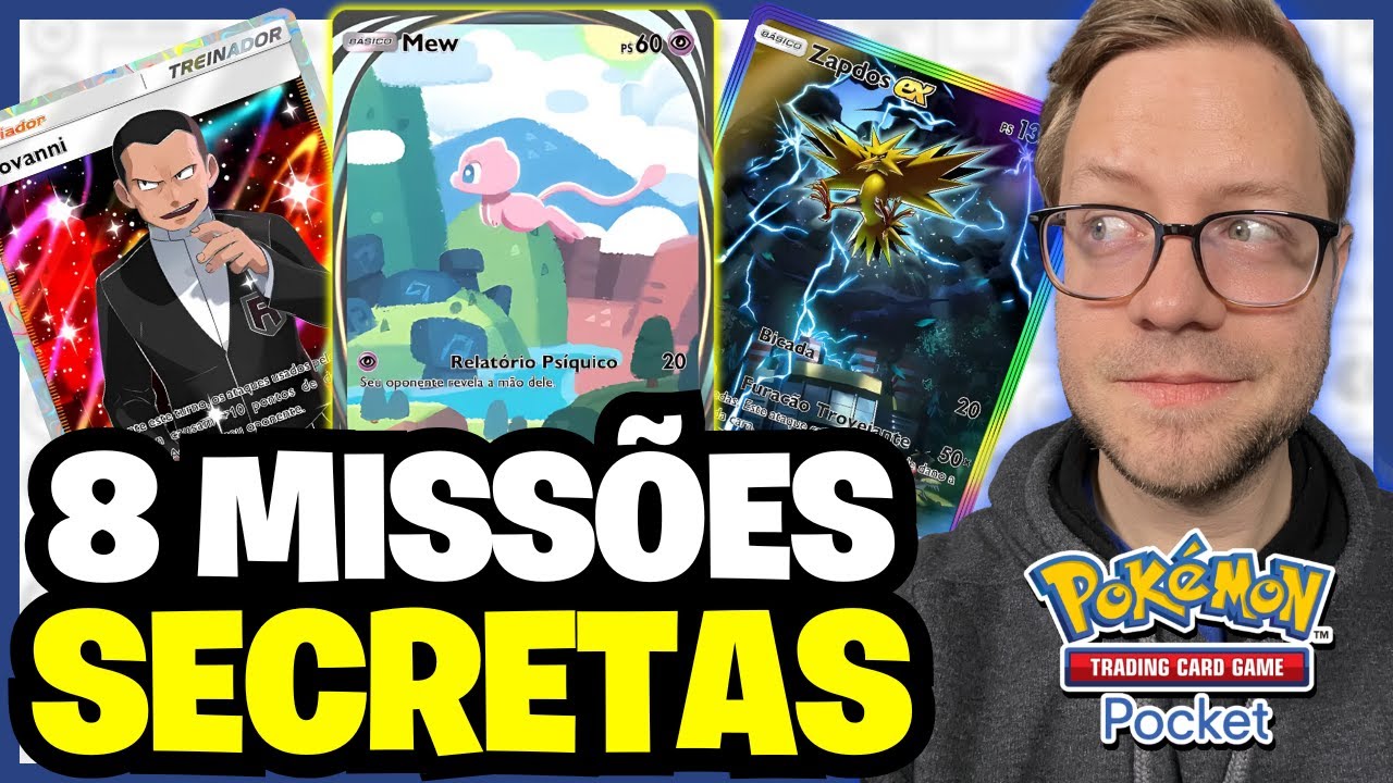 Como desbloquear as 8 MISSÕES SECRETAS em Pokémon TCG Pocket - YouTube