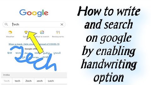 How to draw and search on google||How to enable handwriting option