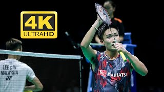 [4K50FPS]  MS  Kento Momota vs Lee Chong Wei  2018 Badminton Asia Championships SF  Highlights