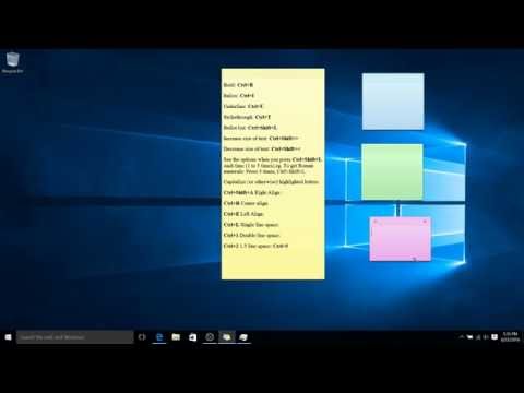 Varme Betjene fedme Introduction to Sticky Notes for Windows 10 / 7 - Tutorial for Beginners -  YouTube