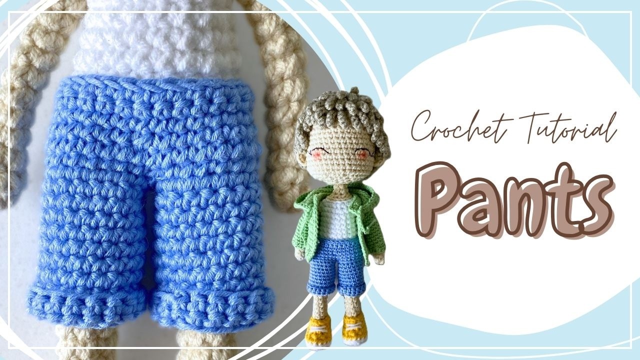 Простой мастер-класс по вязанию крючком шортиков для куклы: застежка на пуговицу сзади (сначала ш...