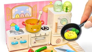 【すみっこキッチンでお料理❤️】メルちゃんとお弁当キャラ弁をわくわくクッキング♪猫とリーメントのおもちゃですみっコぐらしおままごと♪Miniature kitchen