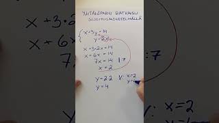 Yhtälöparin Ratkaisu Sijoitusmenetelmällä