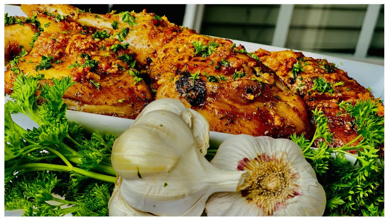 Baked Garlic Butter Chicken Leg Quarters. baked chicken recipe 