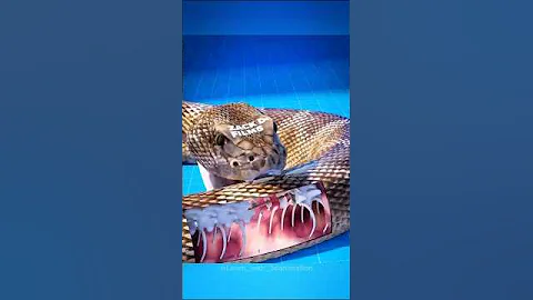 Snake Bite itself in 3D Animationl What Happens When Snake Injects Venom? | 30s #venomsnake #shorts