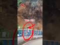She Filmed a Landslide… Then Realized It Was Coming for Her 😱#shorts