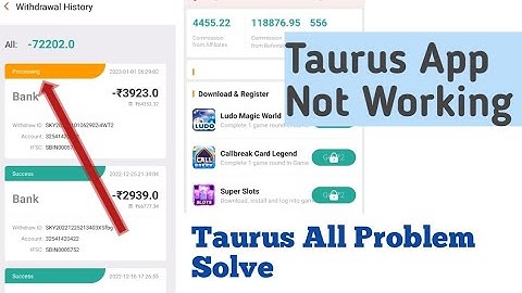Taurus App Not Working | Problem Solve
