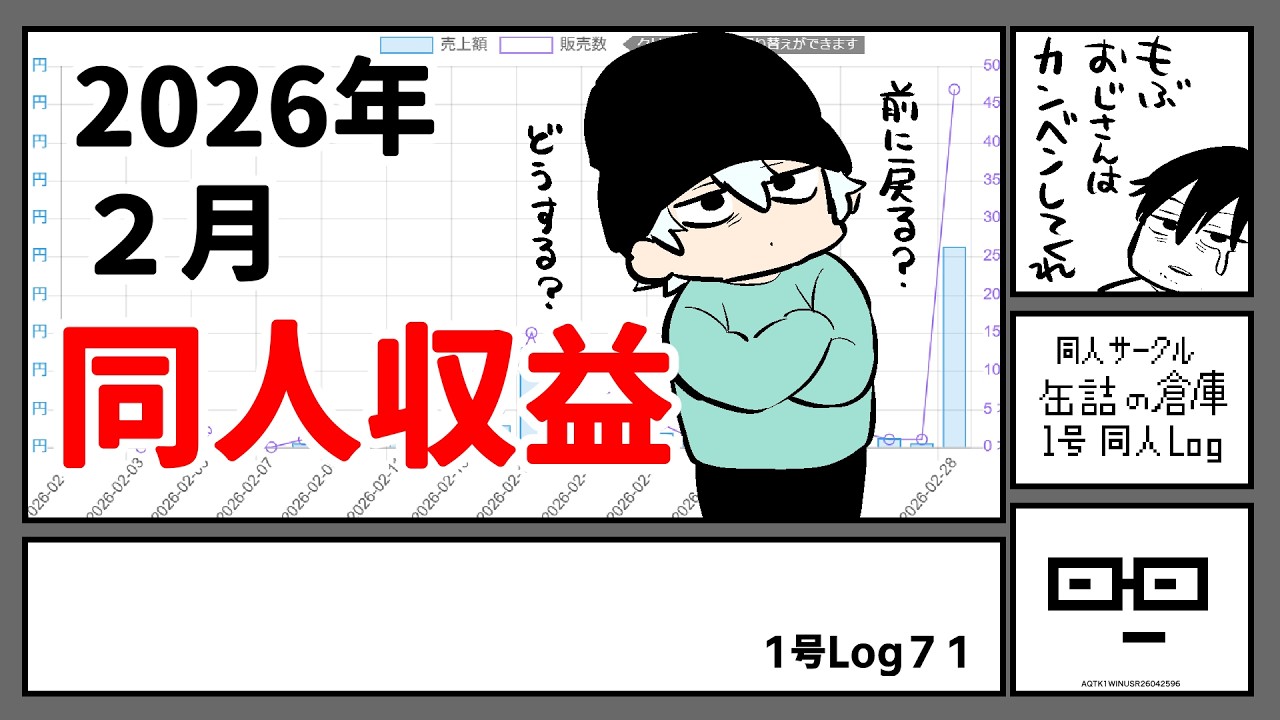 １号Log７１【DL同人】2026年２月同人収益
