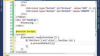 WEB-API MVC JQUERY CRUD