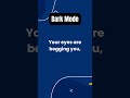Dark Mode Tip #shorts