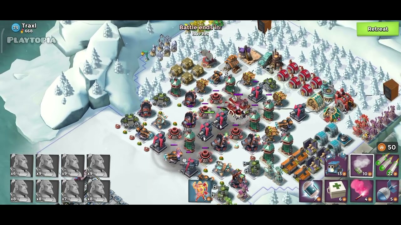 Level 73 Base | All Warriors | Playtopia | Boom Beach | GamePlay | 29. ...