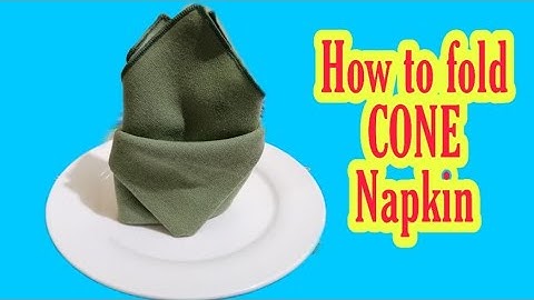 How to Fold a napkin into CONE