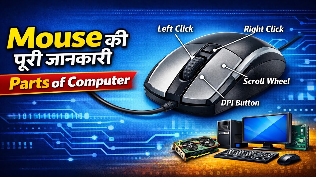 Mouse की पूरी जानकारी _ Parts of Computer 
